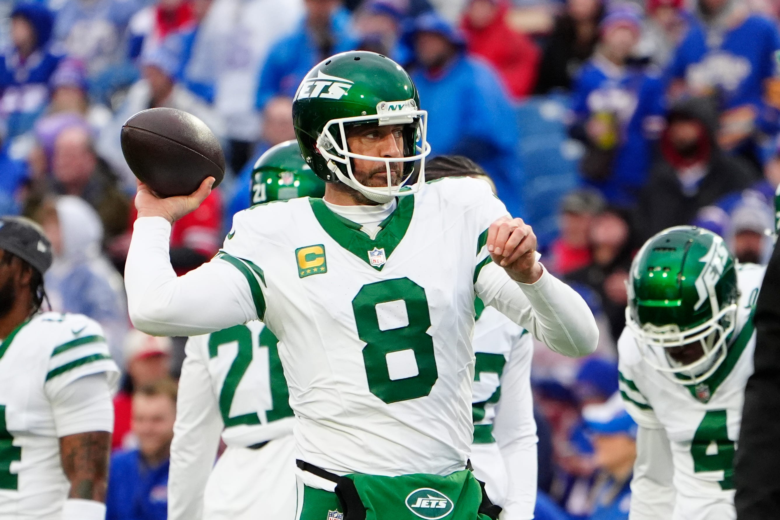 San Francisco 49ers quarterback throws a pass during a game.