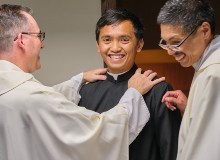 Priest celebrating Mass