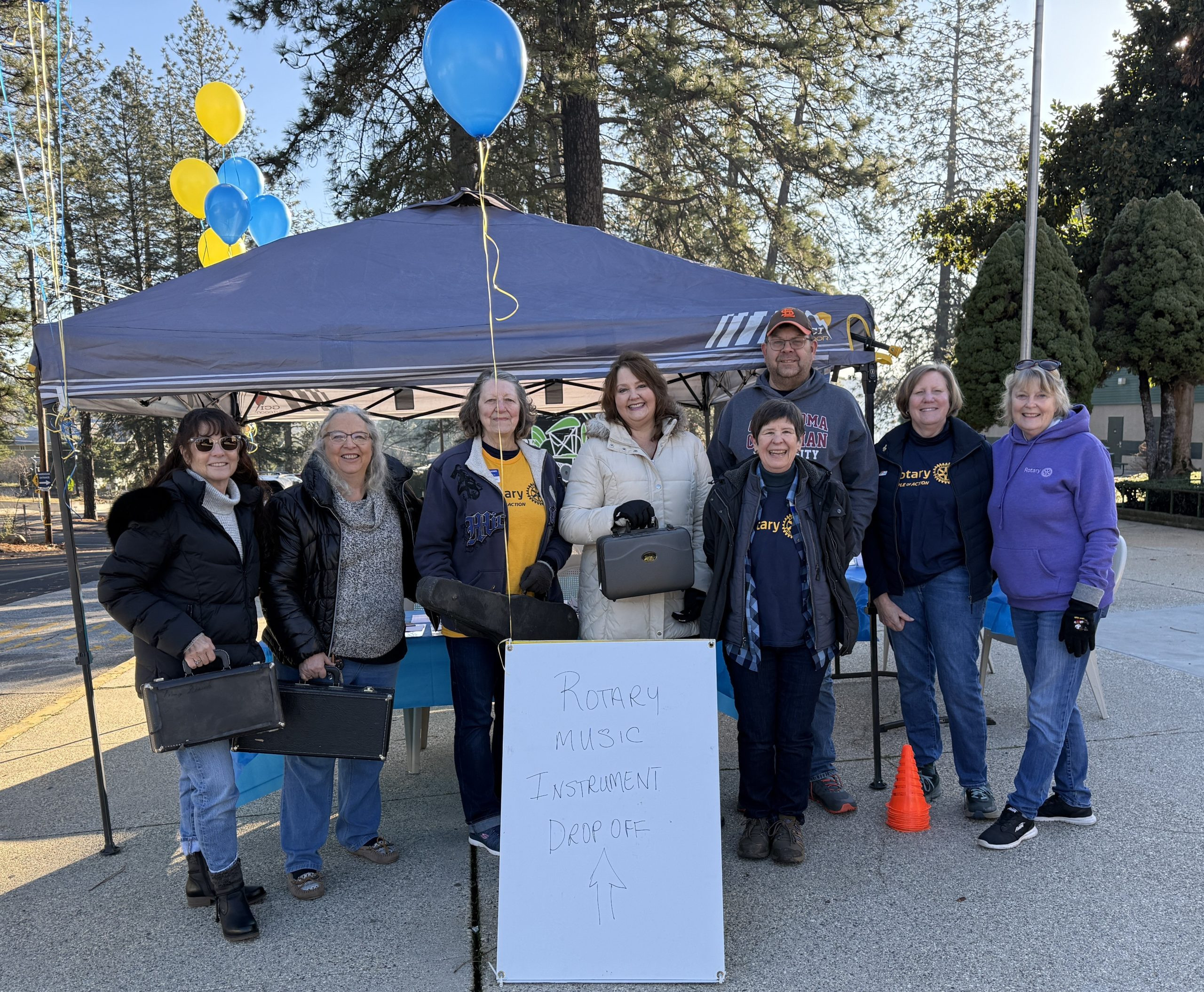 Rotary Clubs collecting used musical instruments for donation to local schools.