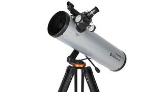 Celestron StarSense Explorer 130AZ telescope, recommended for beginner astronomy and moon observation.