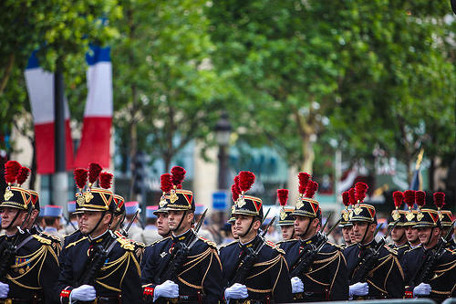 French Flag waving on a holiday