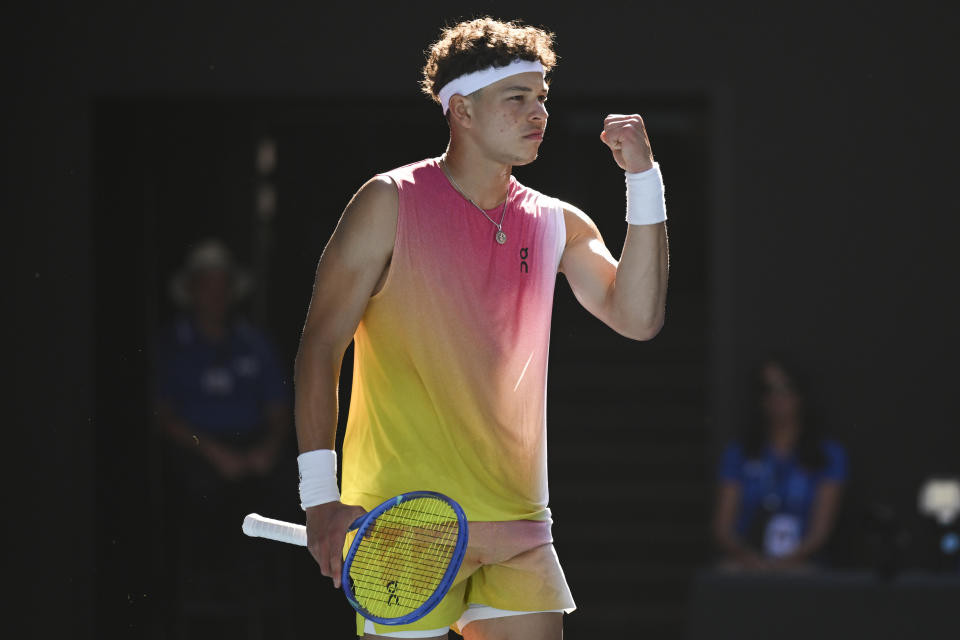 American tennis star Ben Shelton will face the World No. 1 Jannik Sinner in the Australian Open Semifinals. (Mark Avellino/Anadolu via Getty Images)