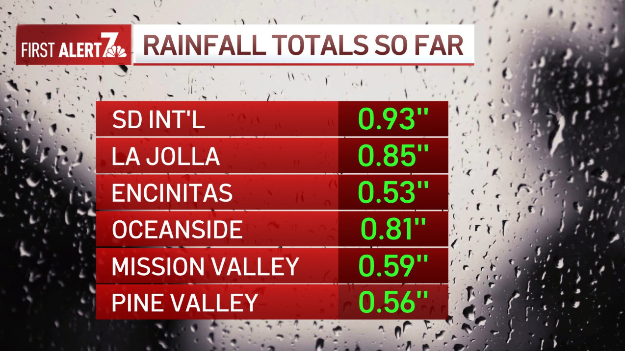 alt: San Diego Rain Map March 12, 2025