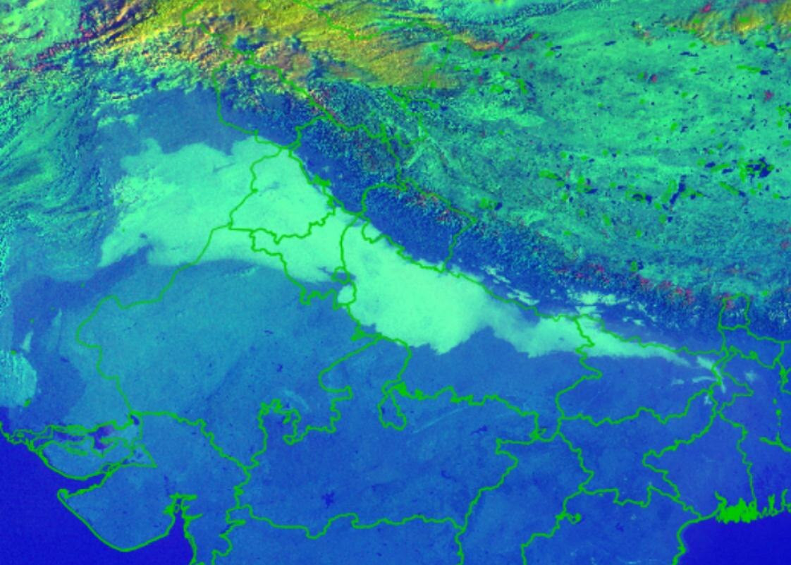 Fog coverage over northwest India.